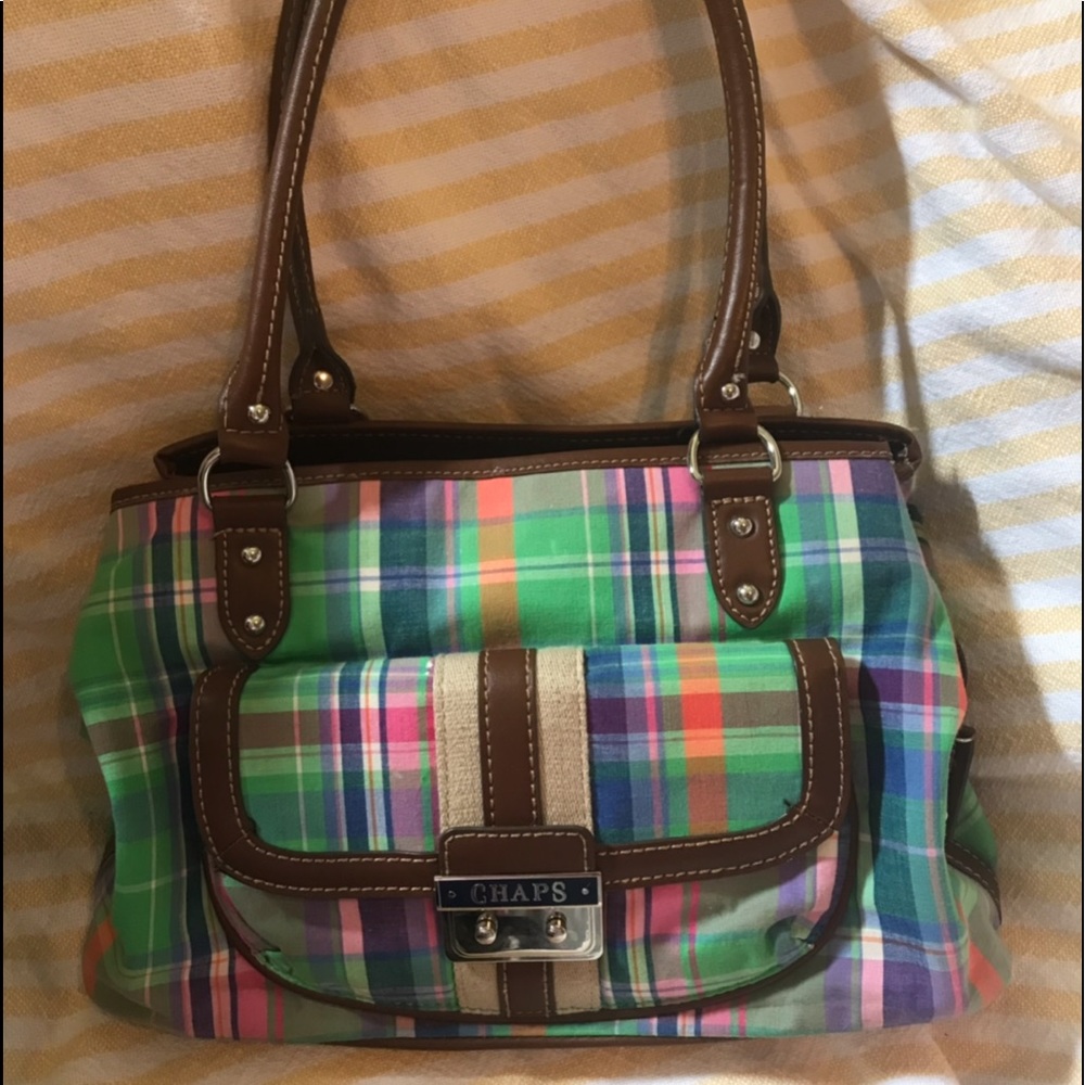 Chaps -Multi Color ,Plaid Shoulder Bag